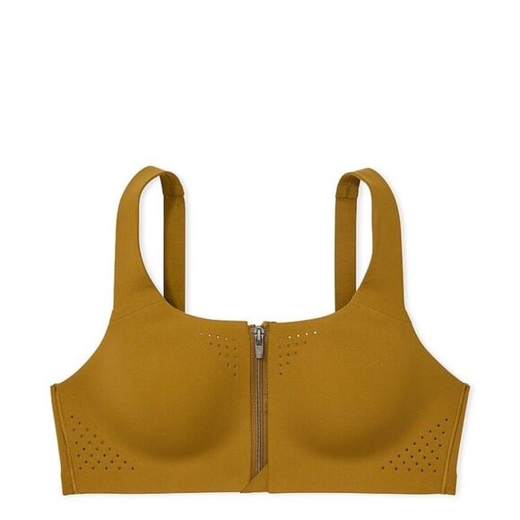 🔥Victoria's Secret olive green  Sports Bra with Front Zipper SZ38D high support - Picture 10 of 12